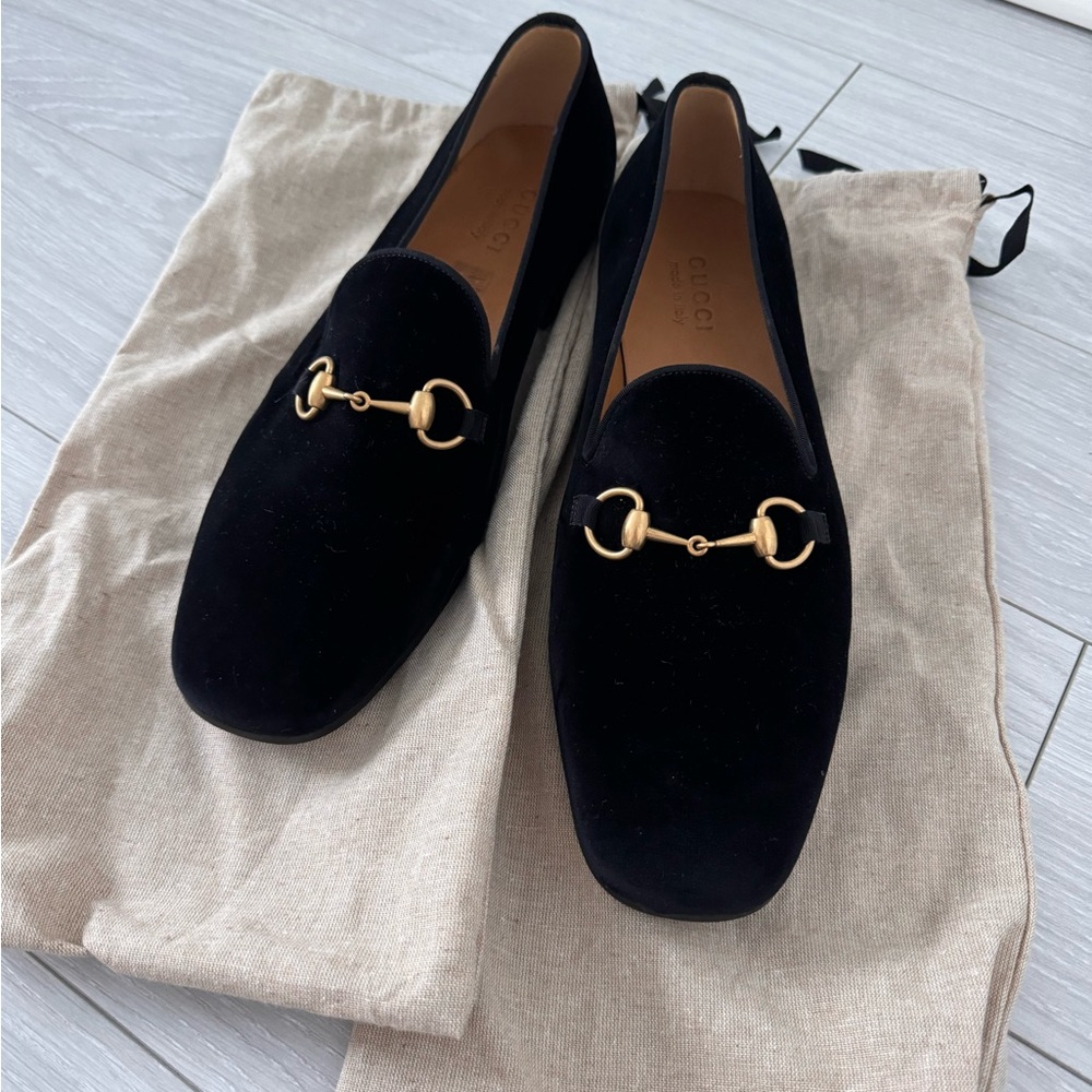 NEW GUCCI Men's Gallipoli Bit Suede Loafers